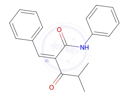 Chemical structure of 2-Benzylidene-4-methyl-3-oxo-N-phenylpentanamide