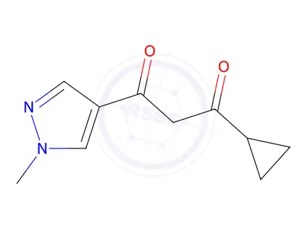 Chemical structure of 1-Cyclopropyl-3-(1-methyl-1h-pyrazol-4-yl)propane-1,3-dione
