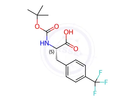 Chemical structure of N-(tert-Butoxycarbonyl)-4-trifluoromethyl-L-phenylalanine