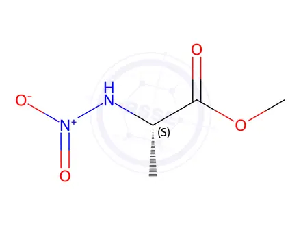 Chemical structure of Alanine, N-nitro-, methyl ester (9CI)