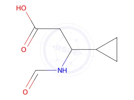 Chemical structure of 3-Cyclopropyl-3-formamidopropanoic acid