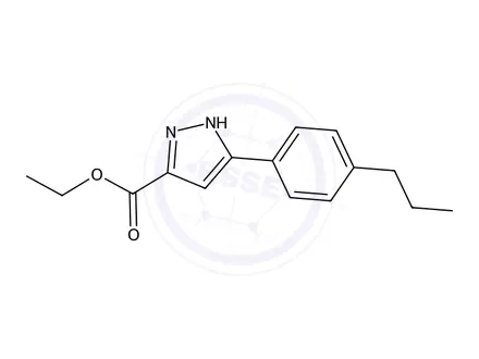 Chemical structure of Ethyl 5-(4-propylphenyl)-1H-pyrazole-3-carboxylate
