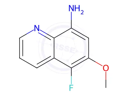 Chemical structure of 5-Fluoro-6-methoxyquinolin-8-amine