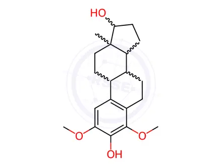 Chemical structure of 1,3,5(10)-Estratrien-2,3,4,17beta-tetrol-2,4-dimethyl Ether