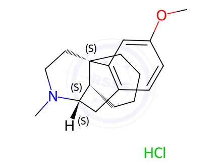 Chemical structure of Dextromethorphan hydrochloride
