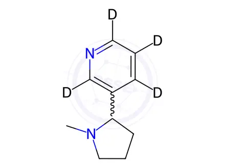 Chemical structure of rac-Nicotine-[D4]