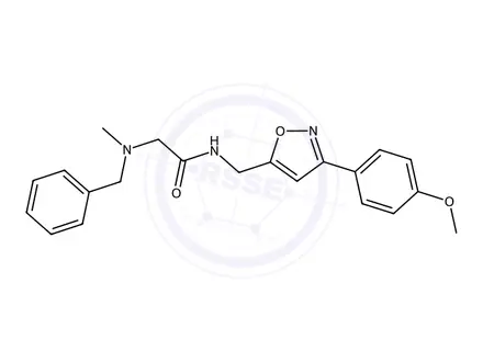 Chemical structure of 2-(Benzyl(methyl)amino)-N-((3-(4-methoxyphenyl)isoxazol-5-yl)methyl)acetamide