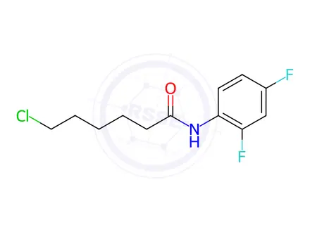 Chemical structure of N1-(2,4-difluorophenyl)-6-chlorohexanamide