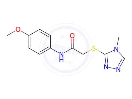 Chemical structure of N-(4-methoxyphenyl)-2-((4-methyl-4H-1,2,4-triazol-3-yl)thio)acetamide