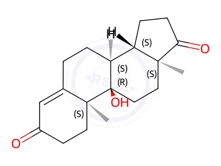Chemical structure of 9-hydroxy-4-androstene-3,17-dione