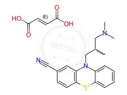 Chemical structure of Cyamemazine Maleate