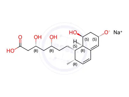 Chemical structure of Des(2-methylbutyryl)Pravastatin Sodium Salt