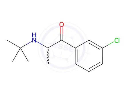 Chemical structure of Bupropion