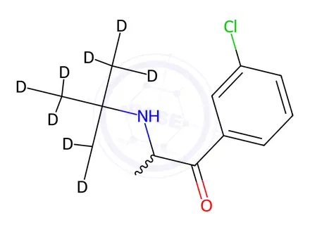 Chemical structure of Bupropion-d9