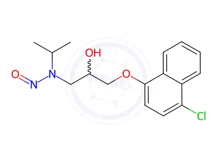 Chemical structure of Propranolol Hydrochloride Impurity 66 (N-Nitroso Propranolol Hydrochloride Impurity 65)