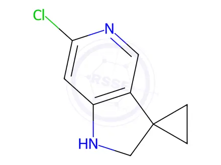 Chemical structure of Spiro[cyclopropane-1,3'-[3H]pyrrolo[3,2-c]pyridine], 6'-chloro-1',2'-dihydro-