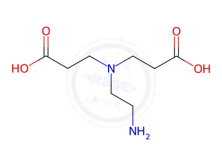 Chemical structure of β-Alanine, N-(2-aminoethyl)-N-(2-carboxyethyl)-, dihydrochloride (9CI)