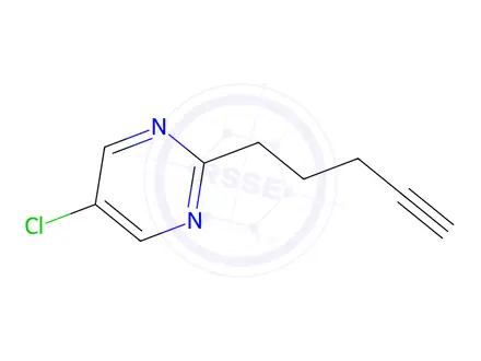 Chemical structure of 5-Chloro-2-(pent-4-yn-1-yl)pyrimidine