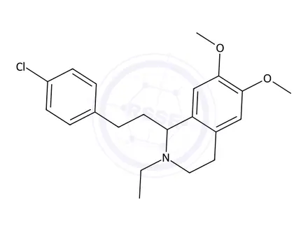 Chemical structure of 1-(4-Chlorophenethyl)-2-ethyl-6,7-dimethoxy-1,2,3,4-tetrahydroisoquinoline