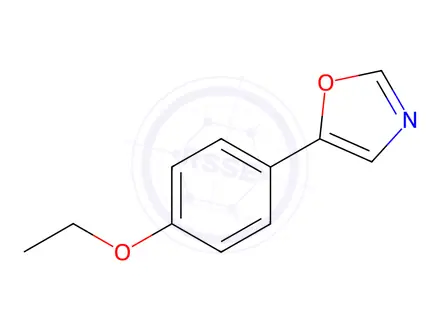 Chemical structure of Oxazole, 5-(4-ethoxyphenyl)-