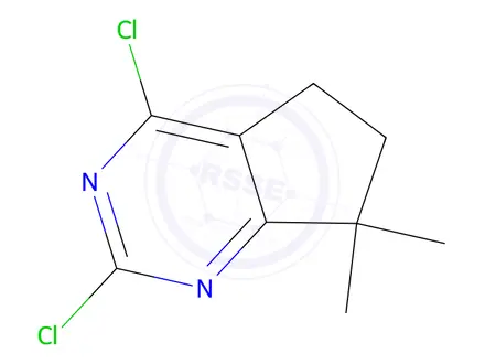 Chemical structure of 2,4-Dichloro-7,7-dimethyl-5h,6h,7h-cyclopenta[d]pyrimidine