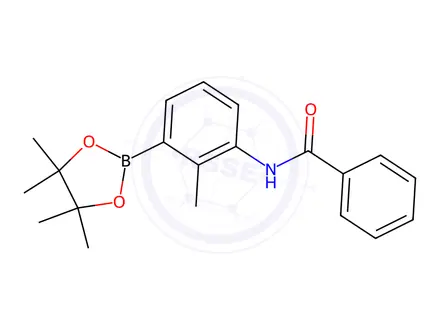 Chemical structure of N-(2-Methyl-3-(4,4,5,5-tetramethyl-1,3,2-dioxaborolan-2-yl)phenyl)benzamide