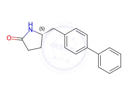 Chemical structure of (S)-5-([1,1'-Biphenyl]-4-ylmethyl)pyrrolidin-2-one