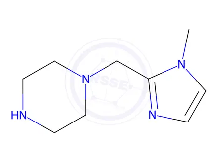 Chemical structure of 1-[(1-methyl-1H-imidazol-2-yl)methyl]piperazine