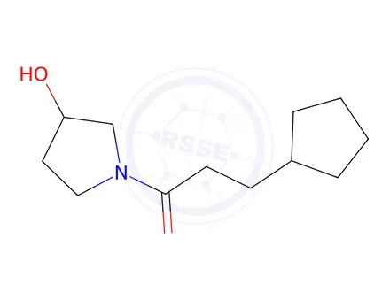 Chemical structure of 3-cyclopentyl-1-(3-hydroxypyrrolidin-1-yl)propan-1-one