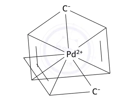 Chemical structure of Allyl(cyclopentadienyl)palladium