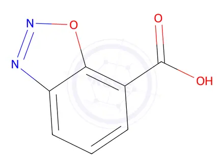 Chemical structure of 1,2,3-benzoxadiazole-7-carboxylic acid