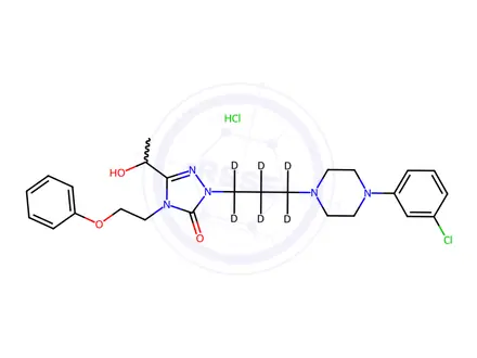 Chemical structure of Hydroxy Nefazodone-d6 Hydrochloride