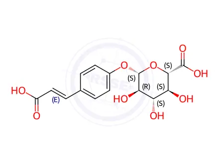 Chemical structure of p-Coumaric Acid-Beta-O-Beta-D-Glucuronide