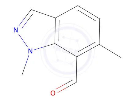 Chemical structure of 1,6-Dimethyl-1H-indazole-7-carbaldehyde