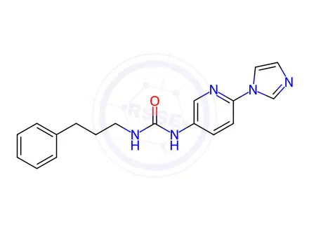 Chemical structure of 1-(6-(1H-Imidazol-1-yl)pyridin-3-yl)-3-(3-phenylpropyl)urea