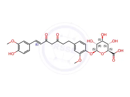 Chemical structure of Dihydrocurcumin Glucuronide