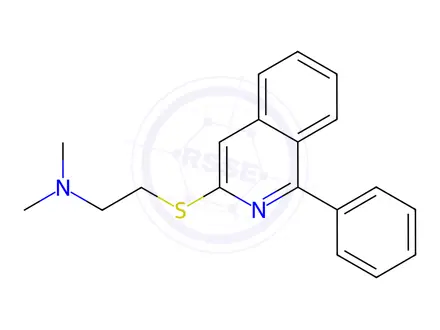 Chemical structure of N,N-Dimethyl-2-((1-phenylisoquinolin-3-yl)thio)ethanamine