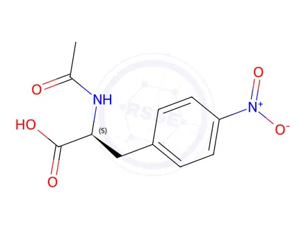 Chemical structure of N-Acetyl-4-nitrophenylalanine