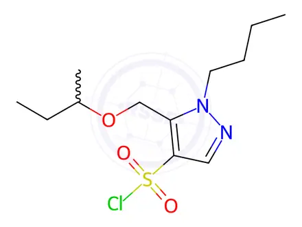 Chemical structure of 5-(sec-butoxymethyl)-1-butyl-1H-pyrazole-4-sulfonyl chloride