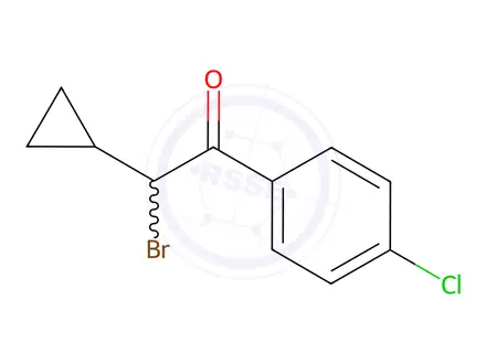 Chemical structure of 2-bromo-1-(4-chlorophenyl)-2-cyclopropylethanone