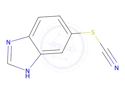 Chemical structure of Thiocyanic acid, 1H-benzimidazol-5-yl ester (9CI)