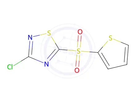 Chemical structure of 3-Chloro-5-(thiophen-2-ylsulfonyl)-1,2,4-thiadiazole