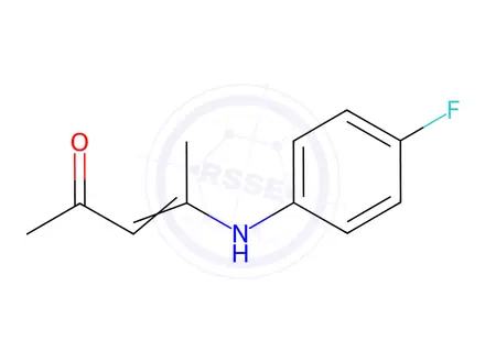 Chemical structure of 4-((4-Fluorophenyl)imino)pent-2-en-2-ol