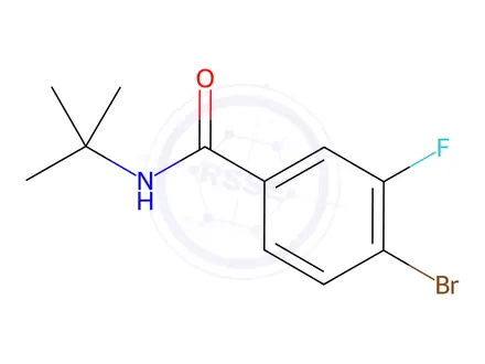 Chemical structure of 4-Bromo-N-(tert-butyl)-3-fluorobenzamide