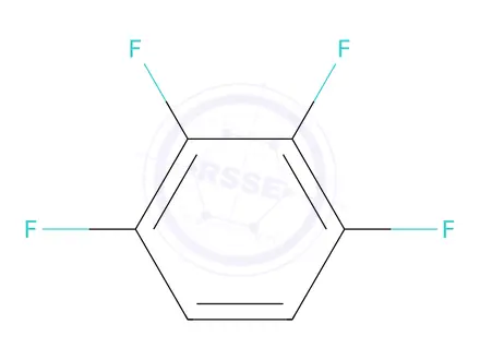 Chemical structure of tetrafluorobenzene