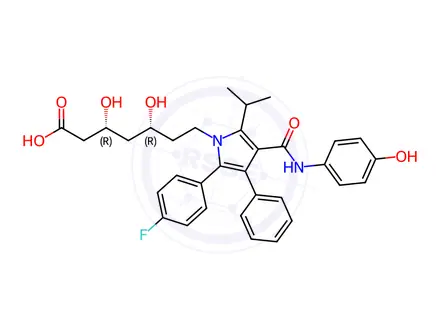 Chemical structure of Atorvastatin acid Impurity 1