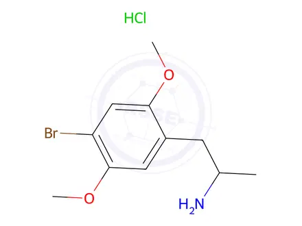 Chemical structure of 4-Bromo-2,5-dimethoxyamphetamine hydrochloride