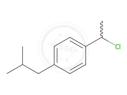 Chemical structure of 1-(1-chloroethyl)-4-isobutylbenzene