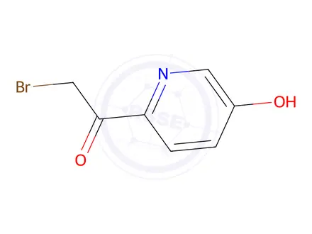 Chemical structure of 2-bromo-1-(5-hydroxy-2-pyridyl)ethanone