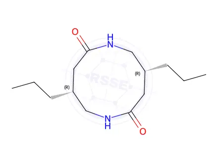 Chemical structure of (4R,9R)-4,9-dipropyl-1,6-diazecane-2,7-dione